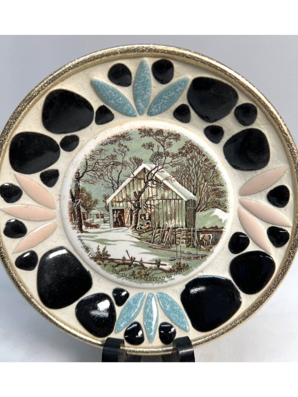 Vintage MF Japan The Old Homestead Decorative Plate